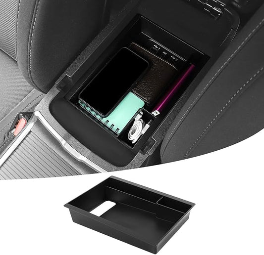 Center Console Organizer Tray for Dodge Charger 2011–2023 & Chrysler 300C, Armrest Storage Box Insert, Console Organizer, Black Interior Accessory