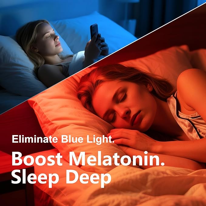 Red Light - No Blue Light Lamp - Modern LED Rechargeable Table Lamp - Rechargable Desk Lamp - Table Lamp for Whole House - Bedside Touch Lamp - No Flicker LED (630nm Red), Black