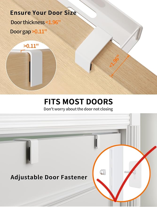 Over The Door Pantry Organizer, 9-Tier Pantry Organization and Storage, Hanging Door Spice Rack Shelves, Home & Kitchen Organization, Laundry & Bathroom Essentials, White