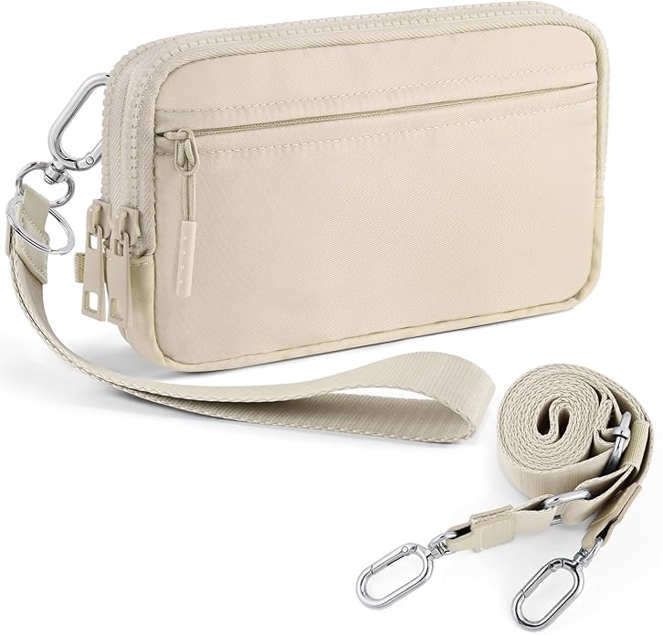 Checkered WristleWallets for Women, RFID Wallet Crossbody with 4 Zippers, Credit Card Holder Cell Phone Organizer