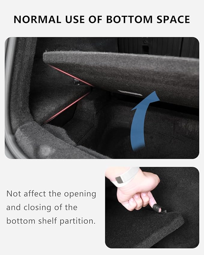 Lchrysify Trunk Storage Bins for Tesla Model Y Juniper 2025 2026, Trunk Organizer with Suede Lid and PU Handle, Rear Trunk Side Storage Box for Tesla Model Y Juniper Interior Accessories