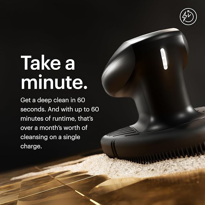 MANSCAPED® The Face Buffer PRO - Men's Electric Silicone Face Scrubber for Nourishing, Deep Cleaning & Exfoliating Your Skin, 3 Facial Cleansing Modes & 2 Sonic Vibration Speeds, Travel Lock