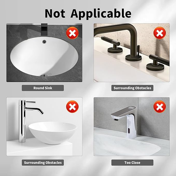 WAFT YEARN 24X5 Inch Silicone Durable Faucet Mat Kitchen Sink Splash Guard Draining Protector Tray Liner Absorbent Protective Counter Accessories For Sink Kitchen Bathroom Laundry Room Bar & RV Grey