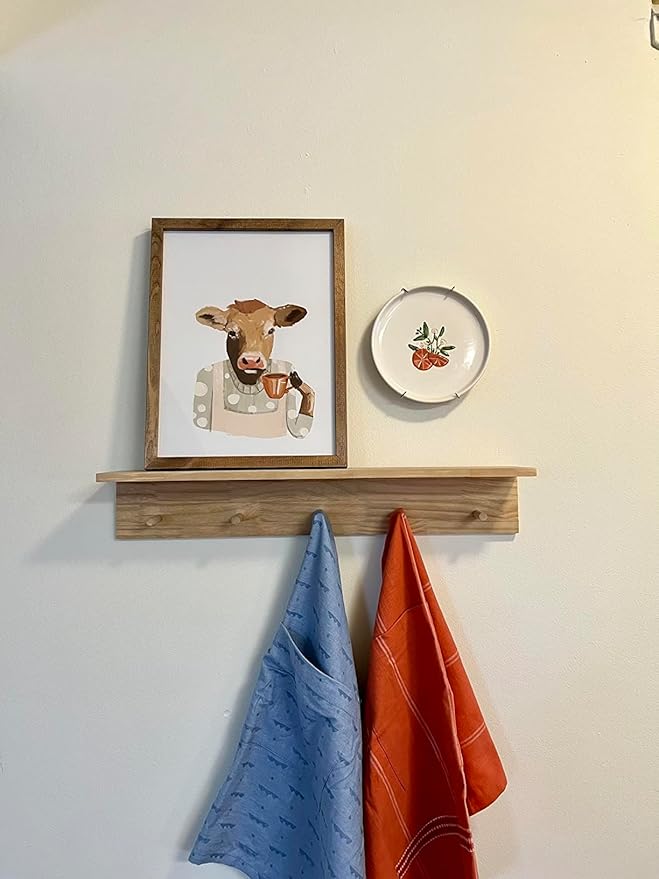 Rocky Mountain Goods Plate Hanger for Wall and Mounting Hardware - Fits Decorative Plates and platters - Heavy Duty Polished Brass - Vinyl Non Scratch Hooks - Includes Wall Mount kit (11" - 18")