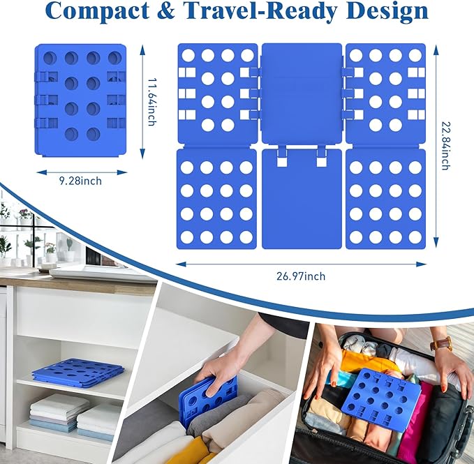 Shirt Folder V1 Shirt Folding Board Durable Clothes Folder Tshirt Organizer Easy and Fast Folding for Adults and Kids Laundry Liner