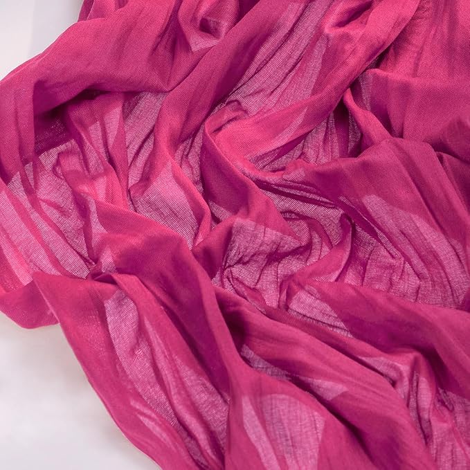 Socomi 3pcs Hot Pink Summer Cheesecloth Table Runner Boho Rustic Gauze 120 inch 10FT Cheese Cloth Sheer Runner for Wedding Party Baby Shower Birthday Home Decor
