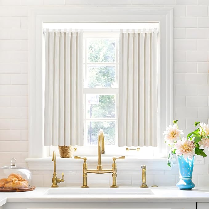 2 Pack White Tension Curtain Rod 42-73 Inch Shower Rod 7/8" Shower Curtain Rod Adjustable Spring Curtain Rods No Drilling Spring Rod Shower Curtain Tension Rod for Bathroom Windows Doorways