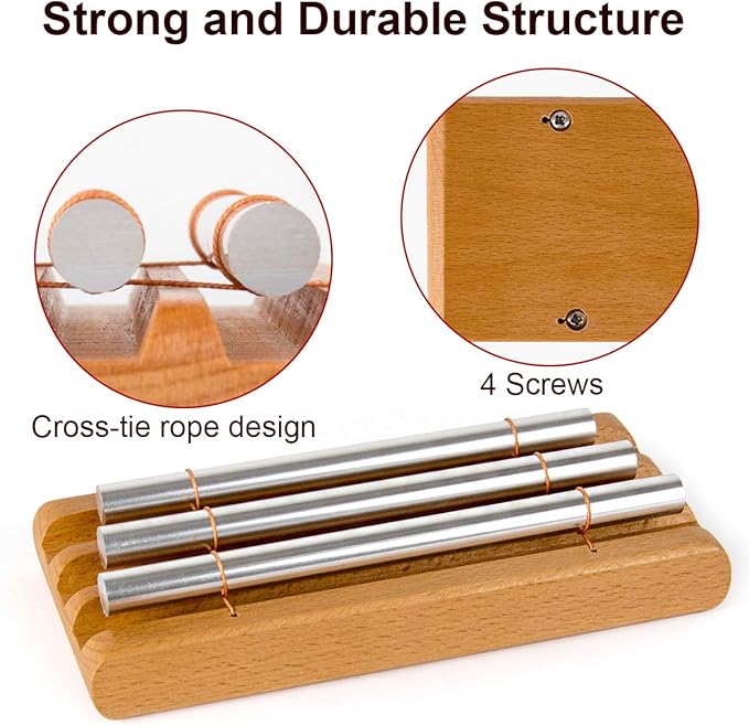 AKLOT Three Tone Trio Chime Bell for Prayer, Meditation & Yoga