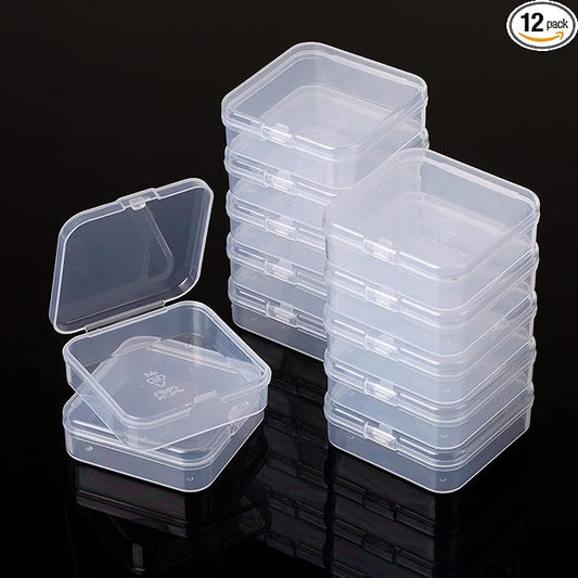 Mr. Pen- Small Plastic Containers, Clear, 12 pcs, Small Bead Organizer, Small Containers for Organizing, Bead Containers, Small Plastic Box, Mini Containers, Small Plastic Storage Containers