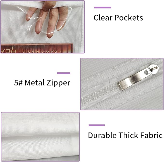 72" Wedding Dress Garment Bag Dress Bags for Gowns Bridal Dress with 10" Gusseted and Accessory Pockets for Travel Hanging Clothes or Storage Preservation