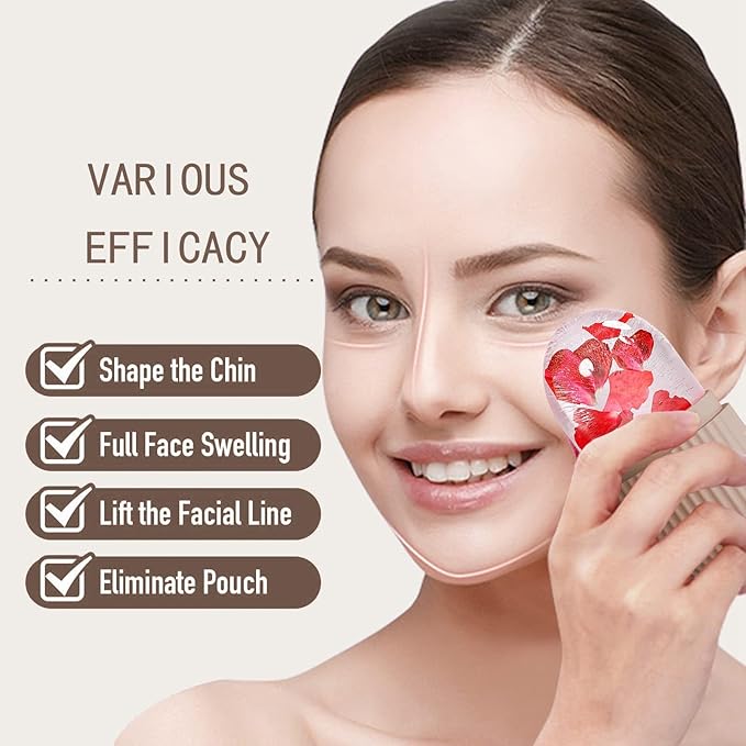 XHJRI Ice Face Roller Massager, Ice Cube Roller for Face, Eyes and Neck, Naturally Conditioning and Skin Care, De-Puff Eye Bags, Reduce Migraine Pain, Reusable Massage Silicone Ice Mold (Coffee)