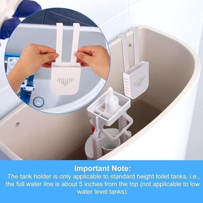 2 Sets Toilet Tank Pucks Holder, Hanging Toilet Bowl Carrier Hook Pucks Holder Hanger Bracket Caddy Avoids Crumbling from Water Tank