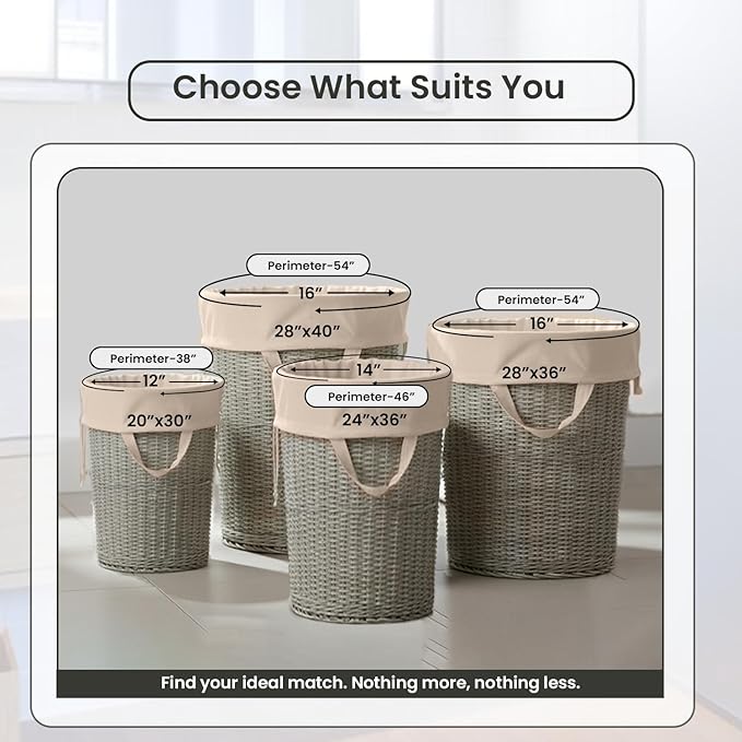LFH Home Cotton Canvas Extra Large Laundry Bag with Handle, Heavy Duty Drawstring Closure Washable Laundry Bags for School Travel, Home, Hotel, College Dorm, Organizer Sack, 24x36-Natural Thanksgiving