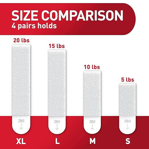 Command 15 lb Large Picture Hanging Strips 40 Pairs, (80 Command Strips) Damage Free Hanging Picture Hangers, No Tools Great for Home Decor, Black Adhesive