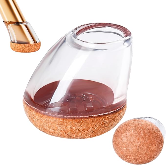 24 PCS Small Chair Leg Floor Protectors for Hardwood Floors, Round Silicone Caps with Felt Pads for 15-25° Slanted Legs, Chair Leg Covers to Protect Floors, Anti-scratch & Noise (Clear, Fit 0.55"-0.75")