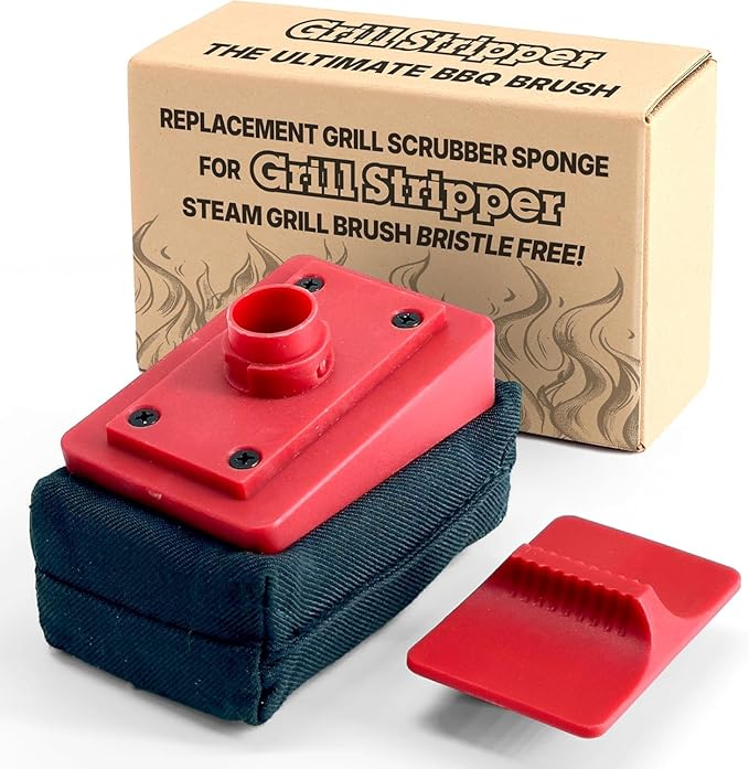 GRILL STRIPPER Bristle Free Grill Brush (Removable Sponge)