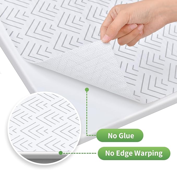 Shelf Liner for Kitchen Cabinets, Non-Adhesive Drawer Liner, Non-Slip, Thickened Shelf Liner Paper, Strong, Easy to Clean, for Toolbox Refrigerator with Knife and Tape Measure, Silver Arrow, 11.8 x 354.3 in