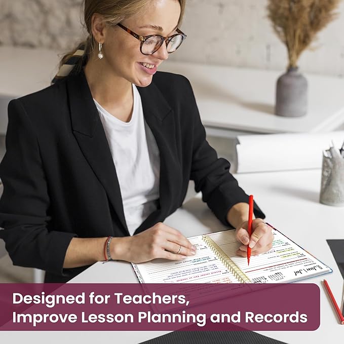 Planner 2026-2027, Academic Year Monthly and Weekly Calendar Planner, Jul 2026 - Jun 2027, Hardcover Teacher Student Planning Agenda book with Tabs, Perfect for School Office Supplies, 8.5" x 11" - Radiant Pastures