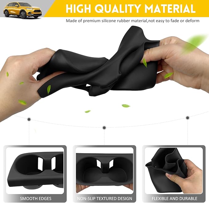 Cup Holder for 2023-2025 Honda HRV Accessories, Center Console Cup Holder Insert Cupholder Organizer Coaster Liner for 2023+ HR-V EX/EX-L/LX/SE/Sport/Touring