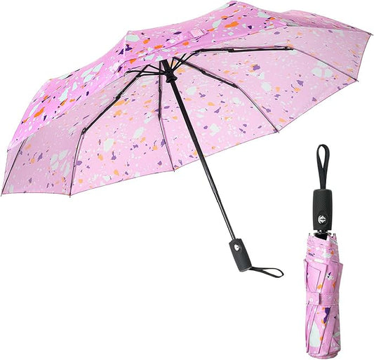 Mr. Pen- Windproof Travel Umbrella, Small Water-Resistant Automatic Folding Umbrella for Rain and Sun, Light, Compact and Portable for Women & Men, Fits Car & Backpack