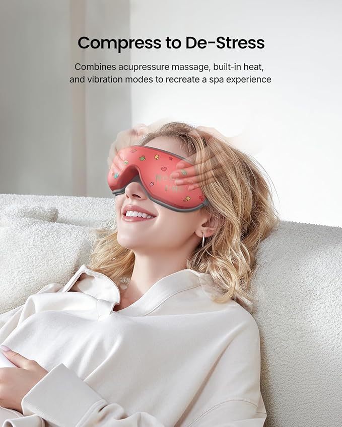 RENPHO Eyeris 1 Eye Massager with Heat, Birthday Gifts Eye Mask for Mom Dad Women Men Her Him, Smart Sleep Mask for Relax, Reduce Strain