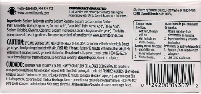 Fels Naptha Laundry Soap & Stain Remover Bar, Pack of 3