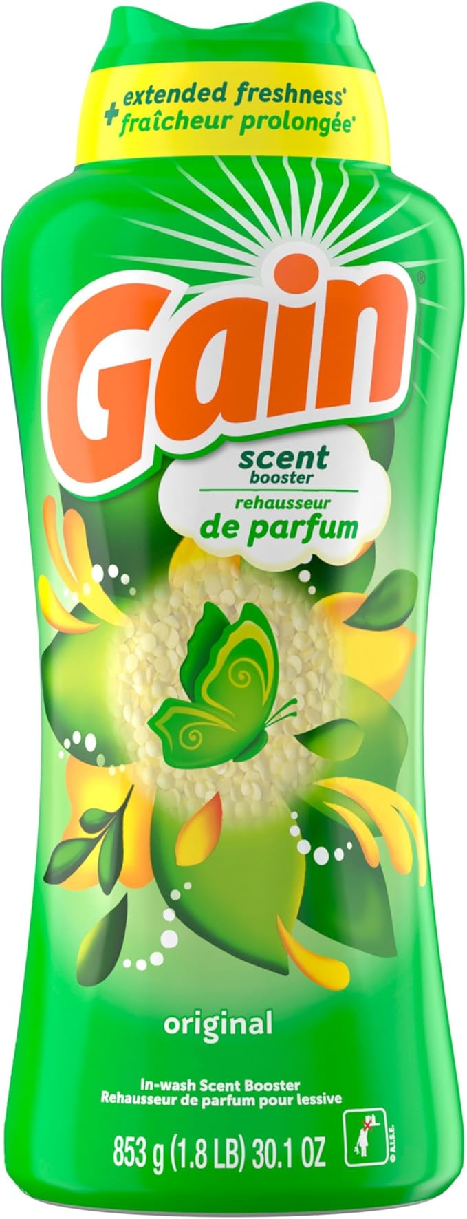 Gain In-Wash Laundry Scent Booster, Original Scent, 30.1 OZ, Fresh Extender + Odor Protection