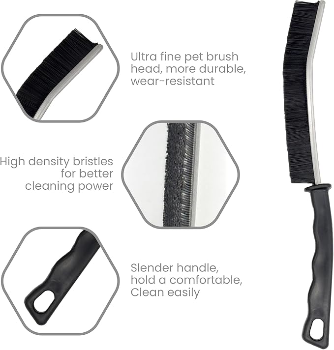 Crevice Cleaning Brush Set (5 Pack) – Multifunctional Gap Cleaner Tool for Bathroom, Kitchen, Car Vents, Sliding Doors, Keyboards – Stiff Bristles, Ergonomic Handle