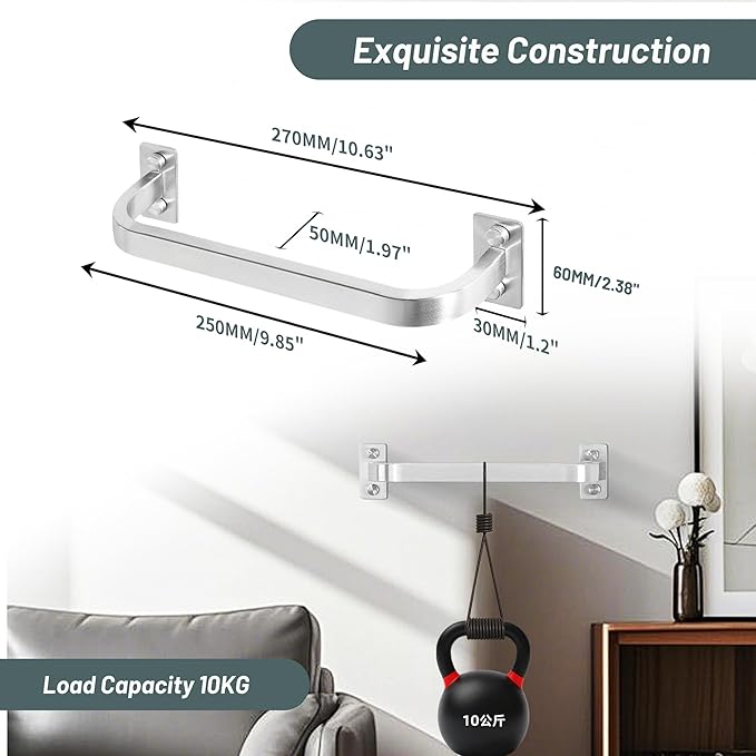 2Pack Bathroom Towel Bar, 10 inch Towel Racks for Bathroom Wall Mounted, SUS304 Stainless Steel Heavy Duty Towel Holder Bathroom Accessories Modern Home Decor, Brushed Finished