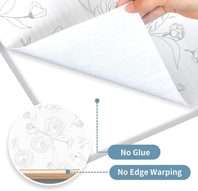 Shelf Liners for Kitchen Cabinets, 12in x 30FT, Non-Adhesive Drawer Liner, Silver Floral, Thickened Shelf Liner Paper, Strong Non-Slip, Easy to Clean, for Tool Box and Refrigerator, with Knife and Tape Measure