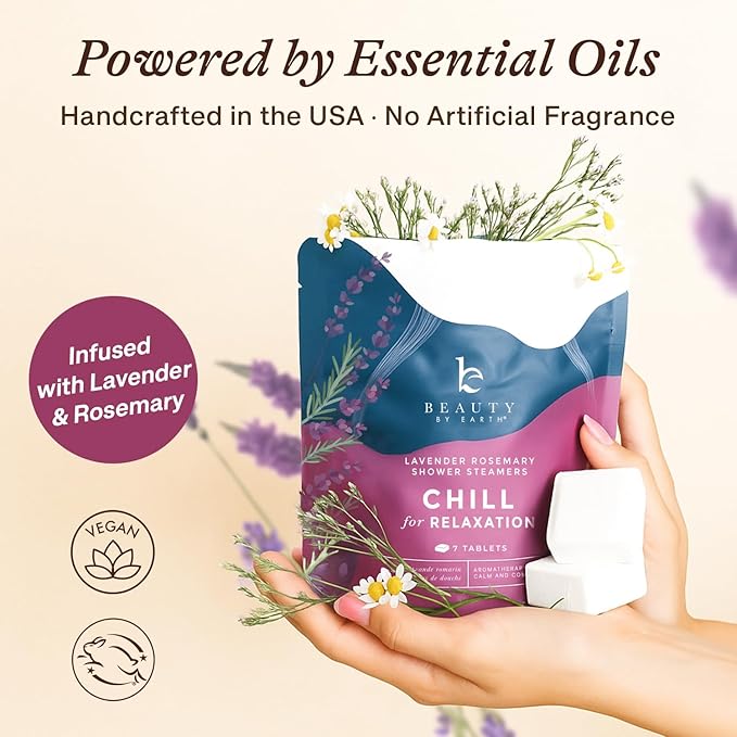 Shower Steamers Aromatherapy - USA Made with Natural Ingredients & Lavender Oil, Large Shower Bombs for Stress Relief, Relaxing Spa Gifts for Women & Men, Luxury New Mom & Nurse Gifts