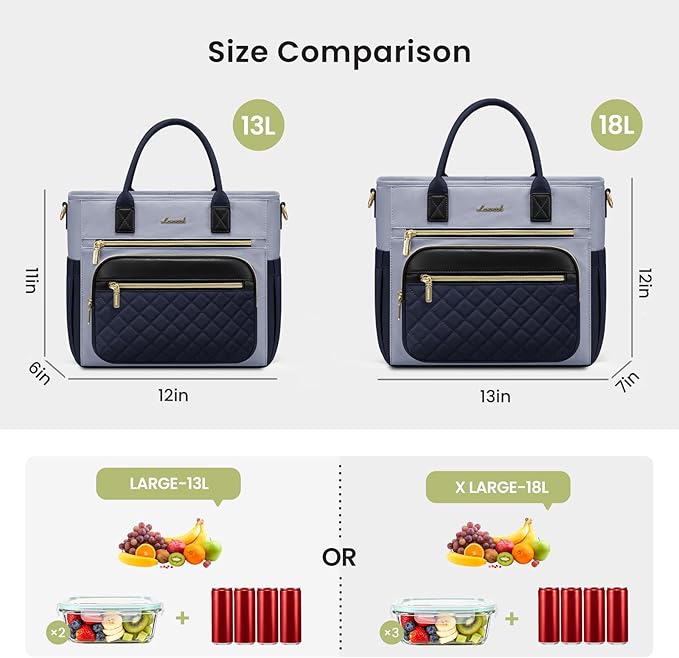 LOVEVOOK Insulated Lunch Bag Women,Wide Opening Adult Lunch Box Women with Cup Holder,Large Leakproof Cooler Bag for Work Picnic Beach Family College Mom,Lunch Teacher Breast Pump Diaper Tote Bag