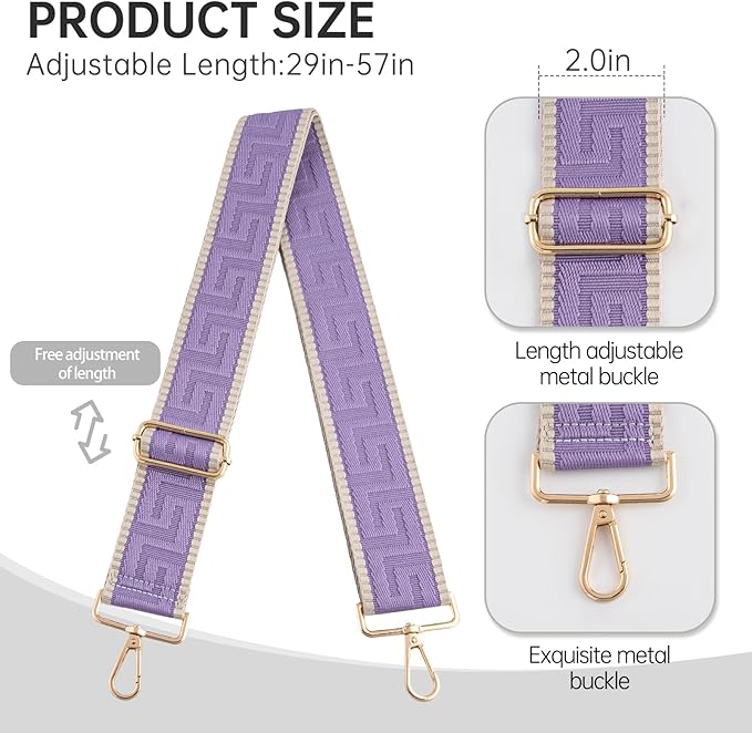 Purse Straps Replacement Crossbody Wide Bag Strap for Purses Adjustable shoulder Straps for Women bags