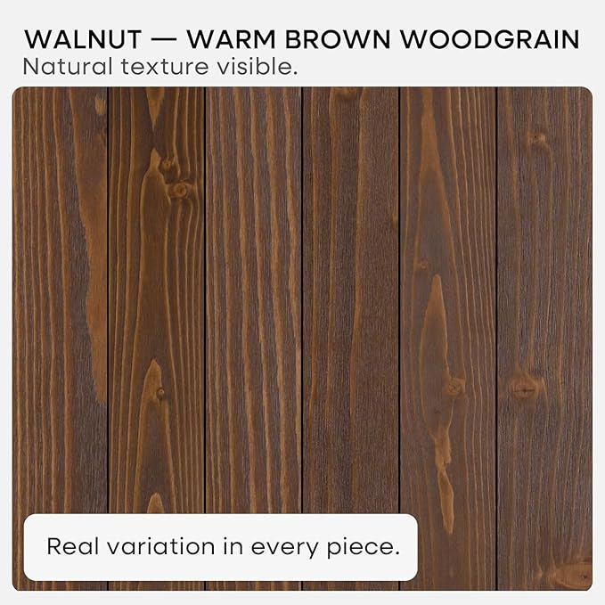 Homeforia Classic Walnut 18 inch Floating Shelf, High End Solid Real Wood Small 18inch Floating Shelves for Wall Mounted, 18in Floating Shelves, Heavy Duty Bracket, 18 X 6.5 X 1.75 inches, Set of 3