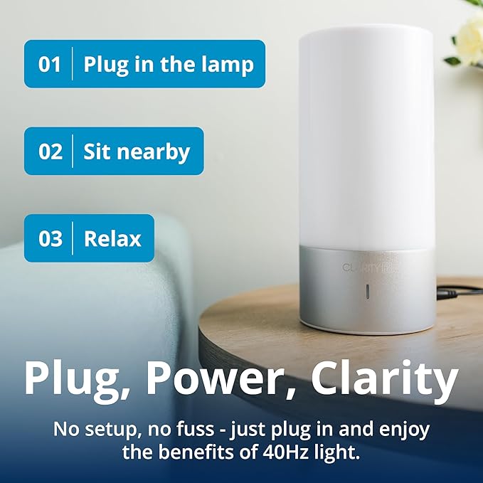 Clarity - 40Hz Lamp by Gamma - Cognitive Wellness - Brain Stimulating Light - Easy to Use - Memory Support