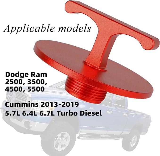Aluminum Alloy Oil Filter Plug tool, for Dodge Ram 2500, 3500, 4500, 5500 Cummins Turbo Diesel 5.7L 5.9L 6.4L 6.7L MO285 05083285AA Oil Filter Cap Off Tool-car accessories-oil Filter Removal tool