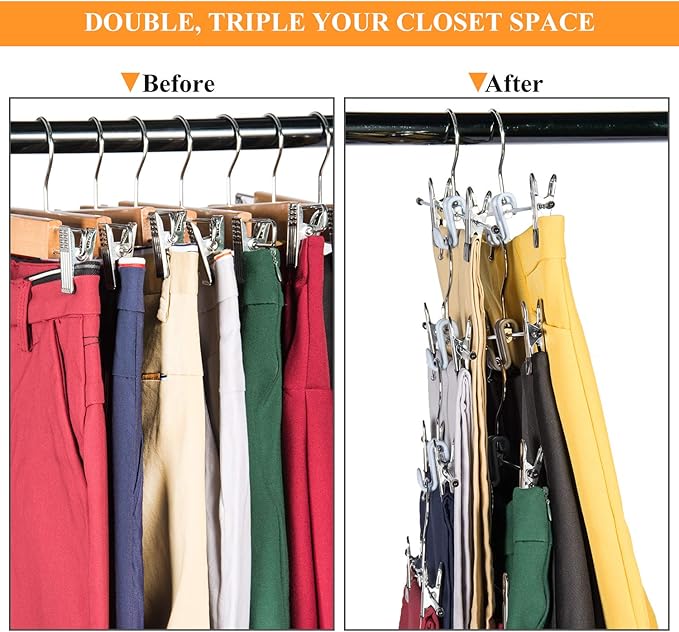 Clothes Hanger Connector Hooks, Outfit Hangers, Hanger Extender Clips, Cascading Hanger Hooks, Velvet Huggable Hangers Accessory, Heavy Duty Space Saving for Closet 60 Pack (White)