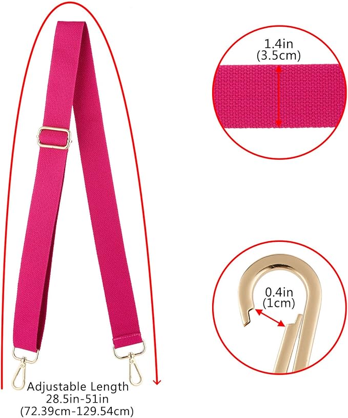 Wide Shoulder Purse Strap Replacement Adjustable Belt Canvas Bag Crossbody Handbag