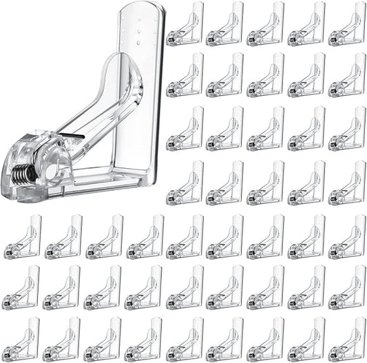 Jetec 48 Pieces Clear Tablecloth Clips Plastic Loaded Table Cover Holder Clamps Table Linen Clips for Christmas Birthday Camping Picnic Wedding Restaurant Outdoor Hosting Essentials