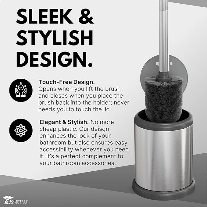 ToiletTree Products Deluxe Toilet Brush with Lid, 3 Pack