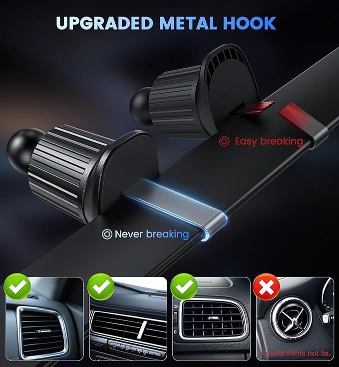 Mag-Safe Car Mount Charger 15W Magnetic Wireless Car Charger for iPhone 17 Accessories Magnetic Phone Holder for Car 3 in 1 Mag Safe Car Mount for iPhone17Pro/16/15/14/13/12 Series Gifts for Men Women