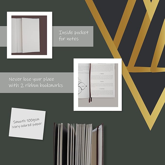 The Vibe Journal 13-Week Guided Mindfulness Journal for Men | Thoughtful Daily Prompts, Practical Exercises, and Habit-Building Tools | A5 Size | Premium Self-Care and Writing Gift