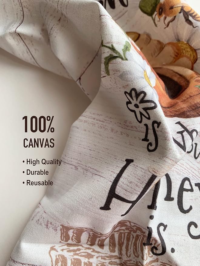 Hglian Bee Grocery Bag Holder, Plastic Bags Organizer Garbage Shopping Trash Bags Storage, Farmhouse Kitchen Décor-Home is Where Your Honey is