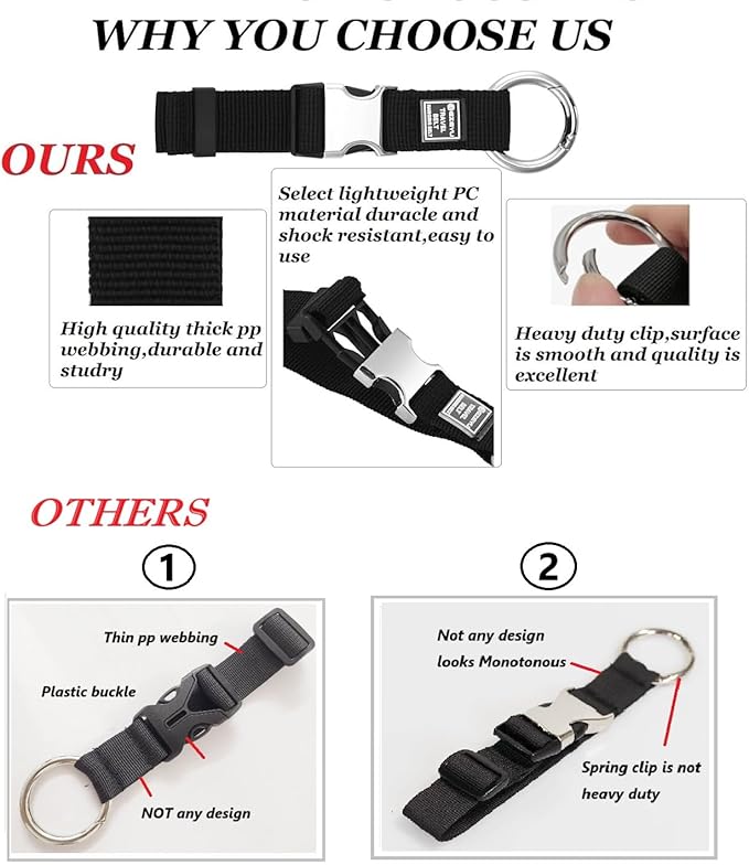 2PCS Add a Bag Luggage Strap Jacket Gripper, Heavy Duty Luggage Straps Carry-on Baggage Suitcase Straps Belts Travel Accessories,Carry Your Extra Bags(Black)