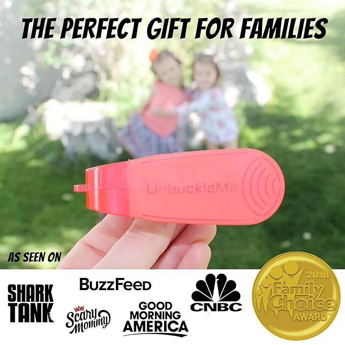 UnbuckleMe Car Seat Buckle Release Tool - Easy Opener Aid for Arthritis, Long Nails, Older Kids - Button pusher for infant, toddler, convertible 5 pt harness car seats - As Seen on Shark Tank (Purple)