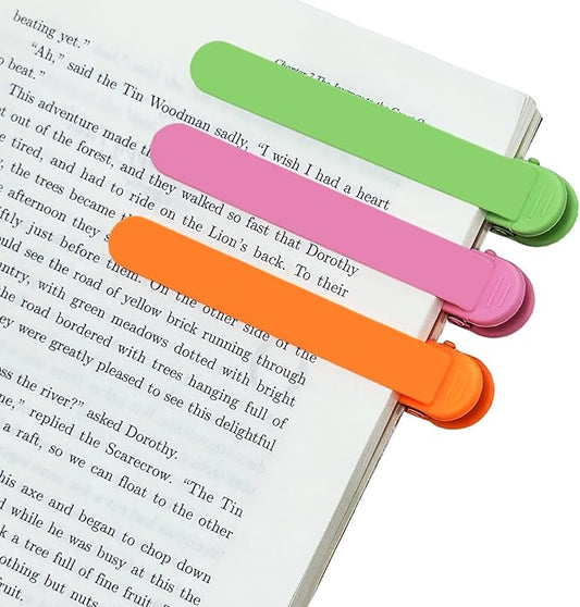 3pcs Silicone Automatic Bookmark, Unique Book Mark for Reading Book Lovers Women Men Kids Teachers, Bookmarks Page Holder Markers Clip Book Marks Reading Accessories Gifts