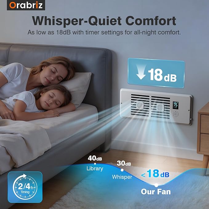 AC Vent Booster Fan 4" x 12" Register, Quiet 10-Speed Register Booster Fan with Thermostat Control, Remote & LCD Display, Aroma Pad Slot, Fixes Hot & Cold Spots in Rooms