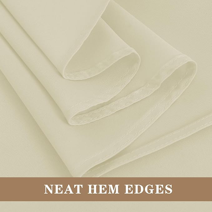 Fitable Ivory Rectangle Tablecloths for 6 Foot Tables, 6 Pack - 70 x 108 Inches - Stain Resistant and Washable Table Clothes, Polyester Fabric Table Covers for Wedding, Party, Banquet, Buffet