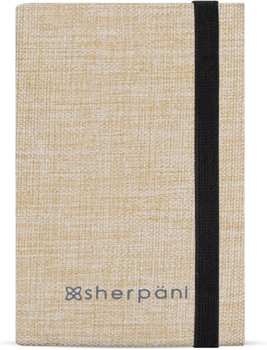 Sherpani Vienna, RFID Blocking Passport Holder, Travel Passport Cover Wallet, Travel Documents Organizer Protector for Women, Travel Gift (Straw Lite)