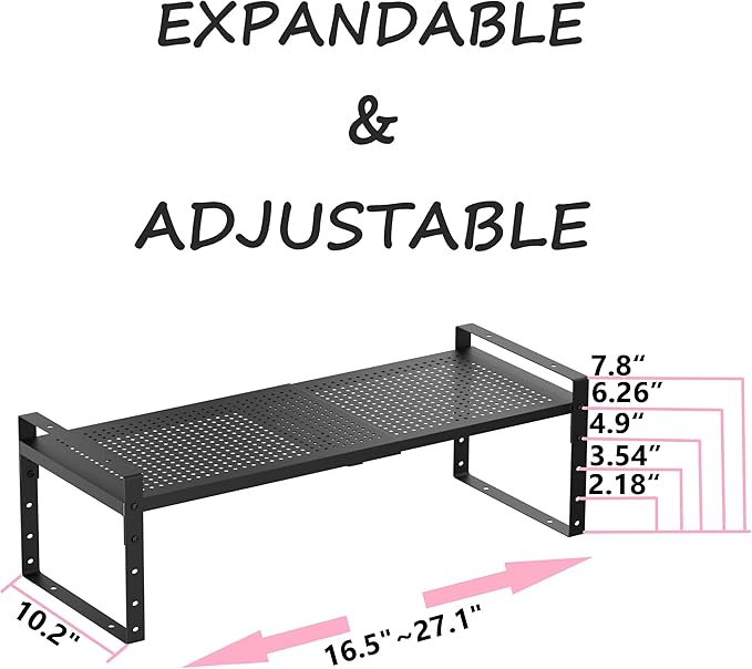 Multi-Functional Metal Shoe Rack, Space-Saving, Perfect for Entryway, Closet, Bathroom, etc. - Sturdy and Durable, High Weight Capacity（1PACK/Black/Large
